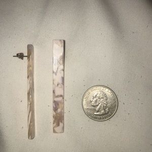 Betsy Pittard Light Pink Acrylic Bar Earrings